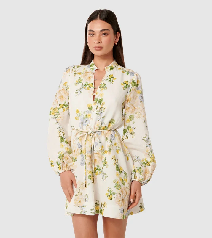 forever new  ANNALISE Floral Printed Mini Dress for Women | Best Price UAE